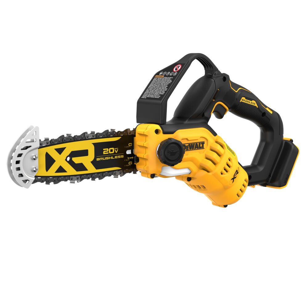 Pruning Chainsaw white background in 3/4 front view
