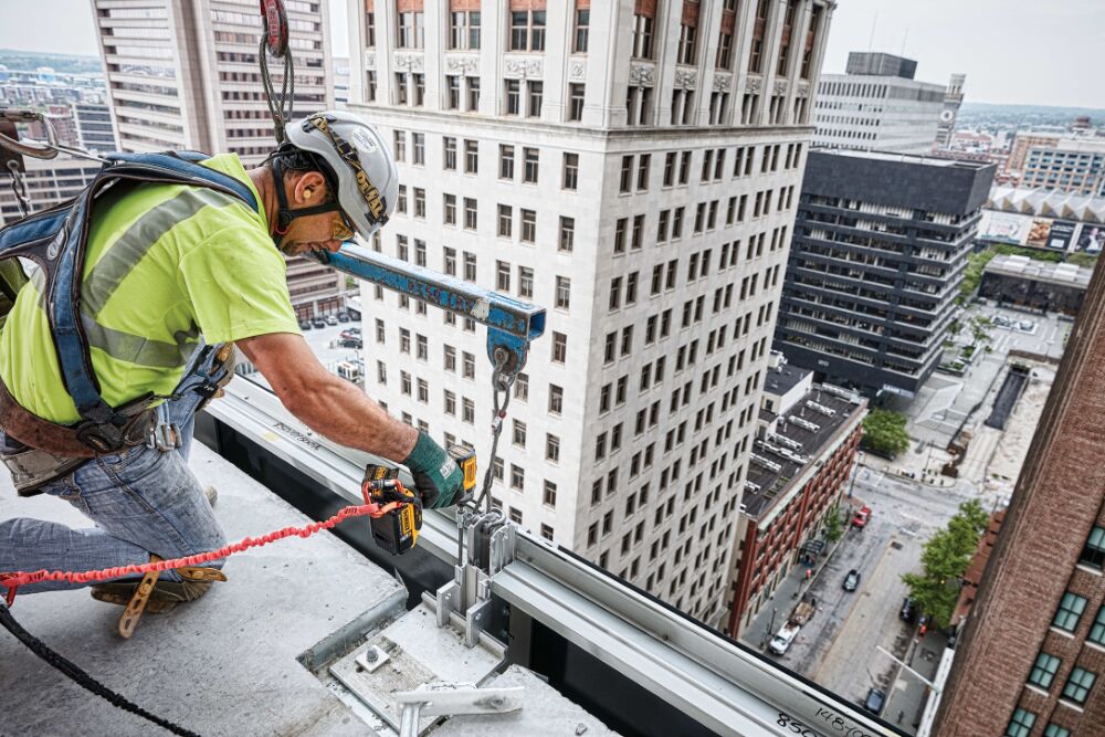 XR impact driver being used by a construction worker