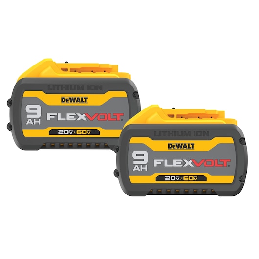 Two 20 Volt to 60 Volt 9 AMP hours Batteries