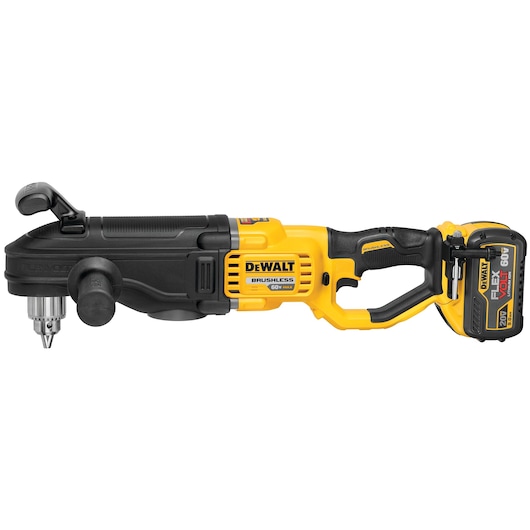 Profile of In line stud and joist drill with  E-clutch System and battery.