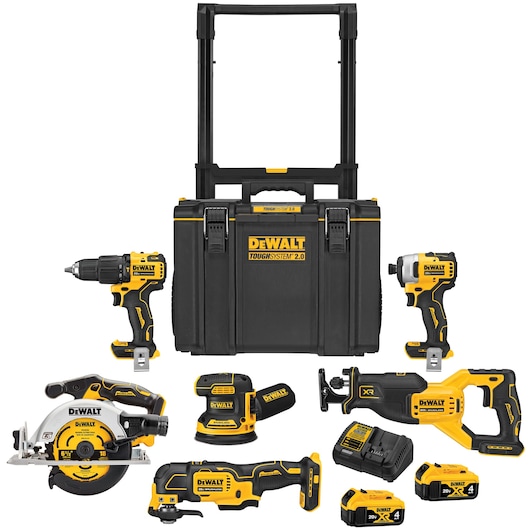 20V MAX* Brushless Cordless 6-Tool Combo Kit With ToughSystem 2.0®