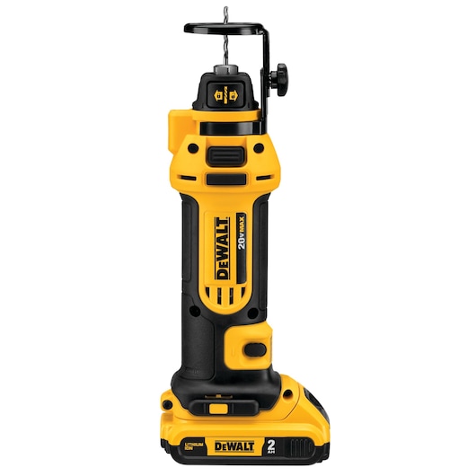 Drywall cut-out tool 2 AMP hours with battery.