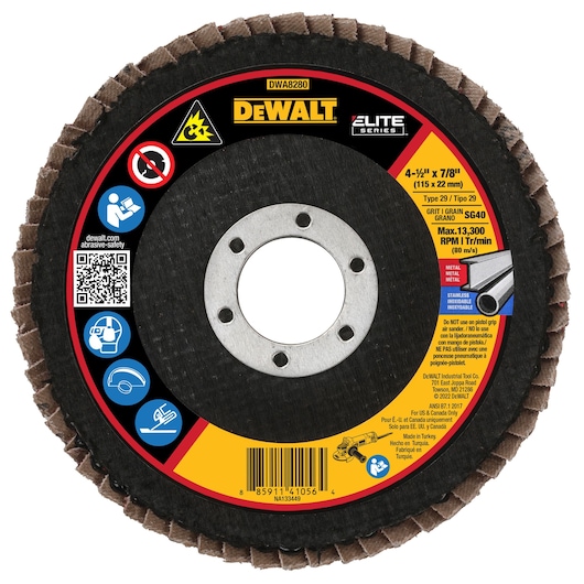 Front view of ELITE SERIES Flap Disc