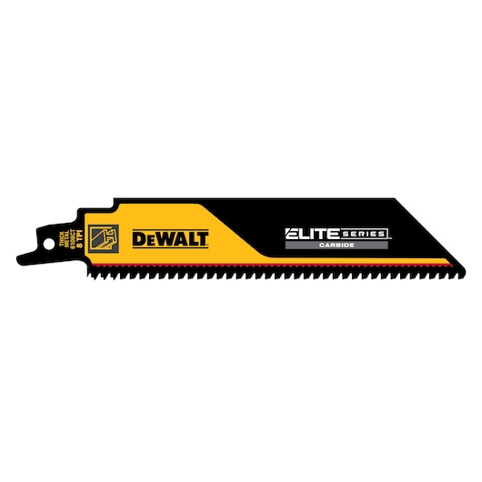 Front view of ELITE SERIES 6 in. 8 TPI Carbide-Tipped Reciprocating Blade