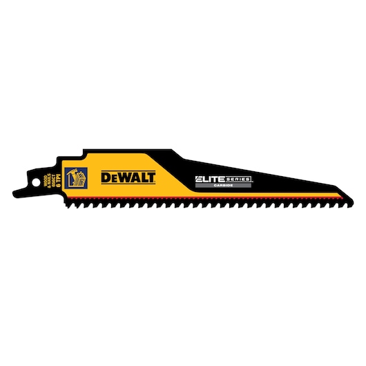 Front view of ELITE SERIES 6 in. 6 TPI Carbide-Tipped Reciprocating Blade