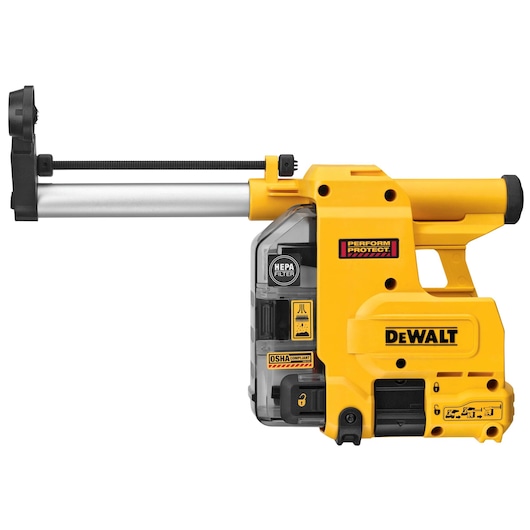 Onboard Dust Extractor for 1 and and one eighth inch slotted drive shaft plus hammers.