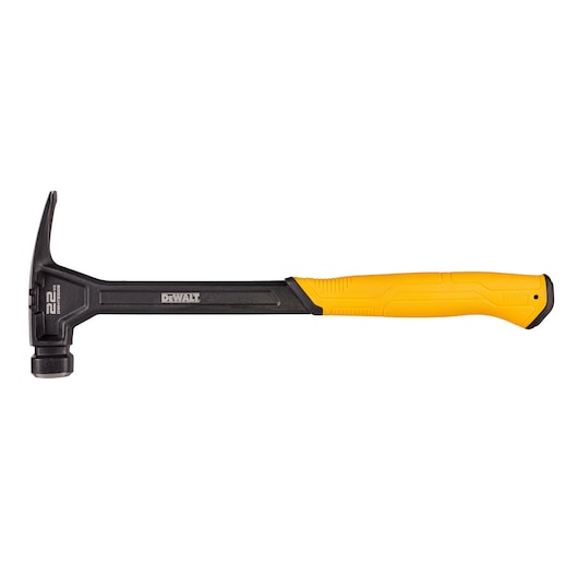 Profile of 22 ounces smooth face framing hammer.