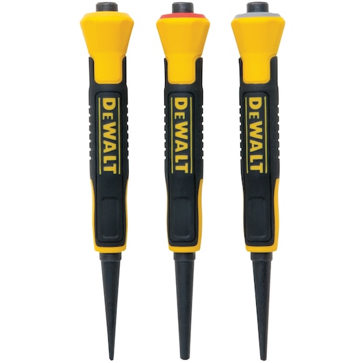 One thirty second two thirty seconds three thirty seconds inch Bi Material Nail Sets.