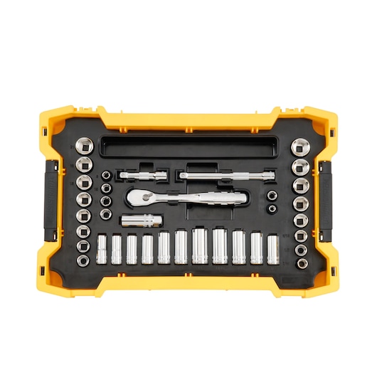 37 pc. 3/8 in. Drive Socket Set with ToughSystem® 2.0 Tray and Lid