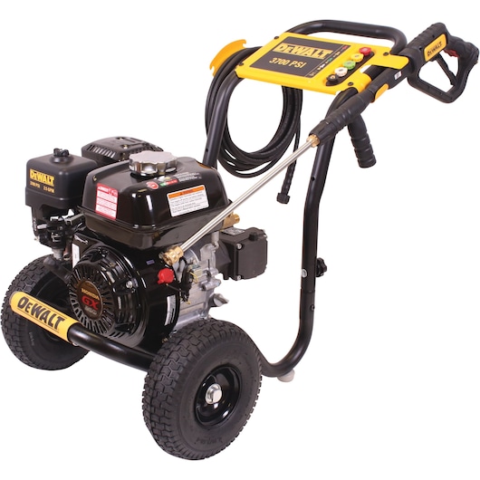 45-degree left-facing view of DeWalt pressure washer