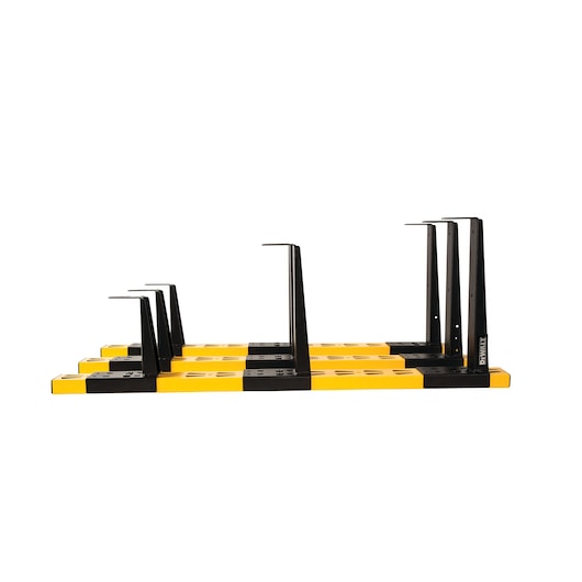 Profile of the 3 piece Wall Mount Cantilever Rack.