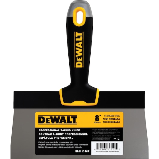 Profile of the Stainless Steel Taping Knife with Soft Grip Handle.