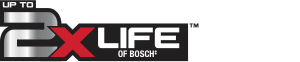 Icon for up to 2 times the life vs.competitor